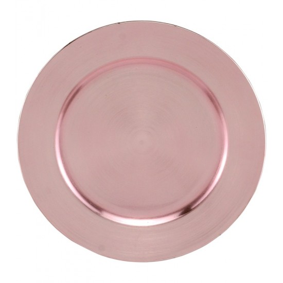 Sousplat 33cm de Plastico Opala Rose